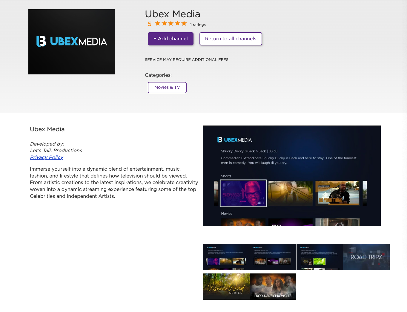 How to watch UBEX Media